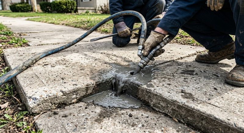 Sunken Sidewalk Repair in West Des Moines, IA